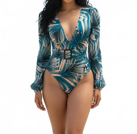 STYLISH SWIMWEAR Other - NEW STYLISH SWIMWEAR flora tropical long sleeve swimsuit in blue